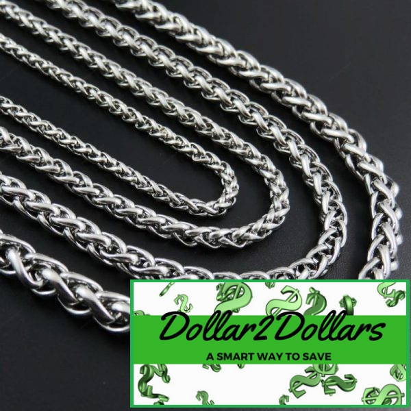 Stainless Steel Wheat Braided Necklace