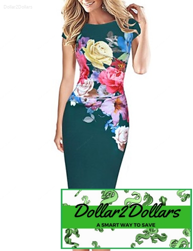 Women’s Floral Print Fashion dress Slim/Plus Sizes