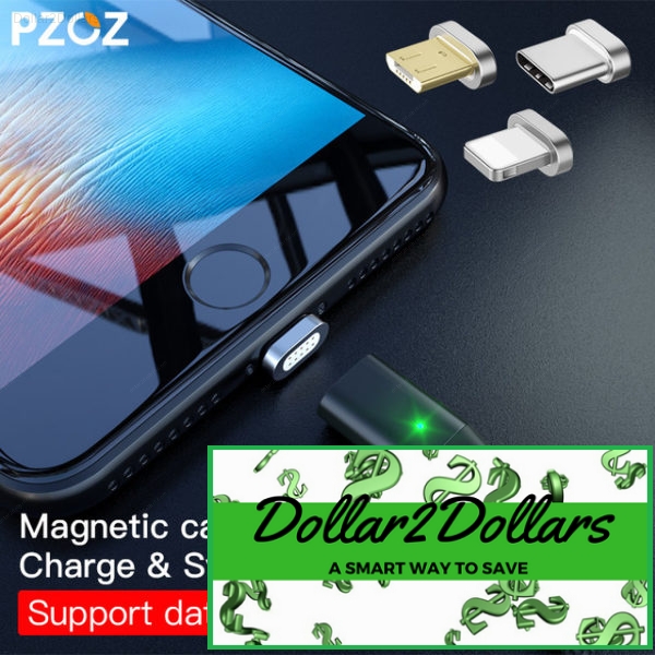 Magnetic Cable Micro Usb Fast Charging Adapter Comes With Type-C,Micro Plug & Apple Plug…Free Shipping